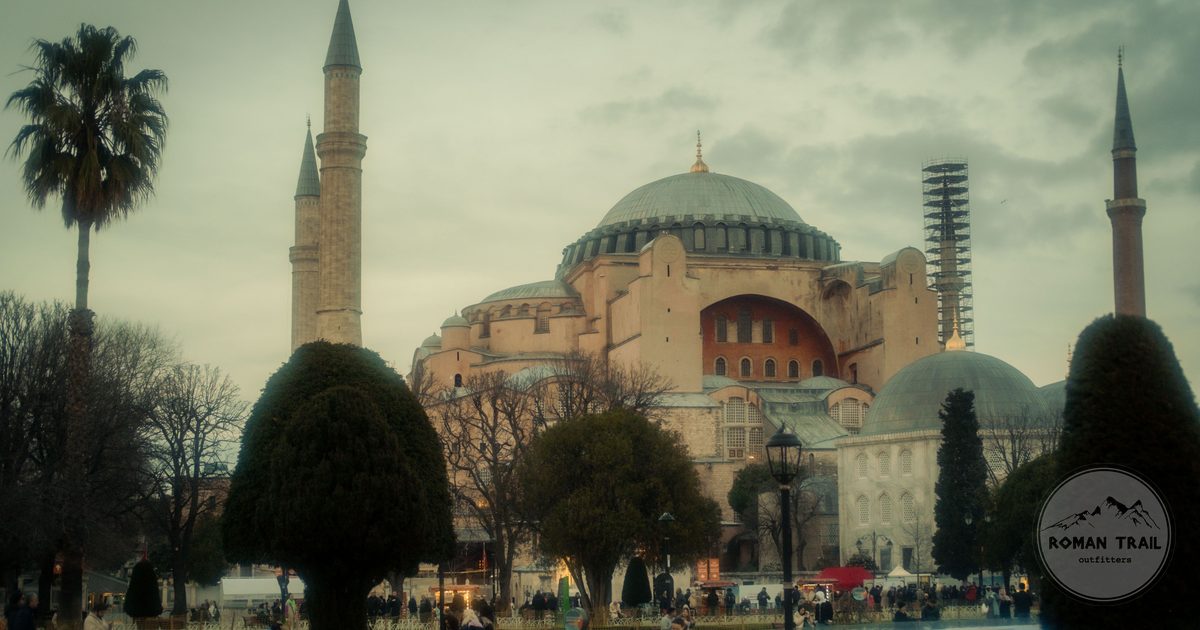 The domes and minarets of Hagia Sophia in Istanbul, Turkiye