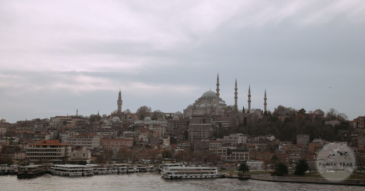 The Suleymaniye Mosque above the Istanbul skyline, Turkiye