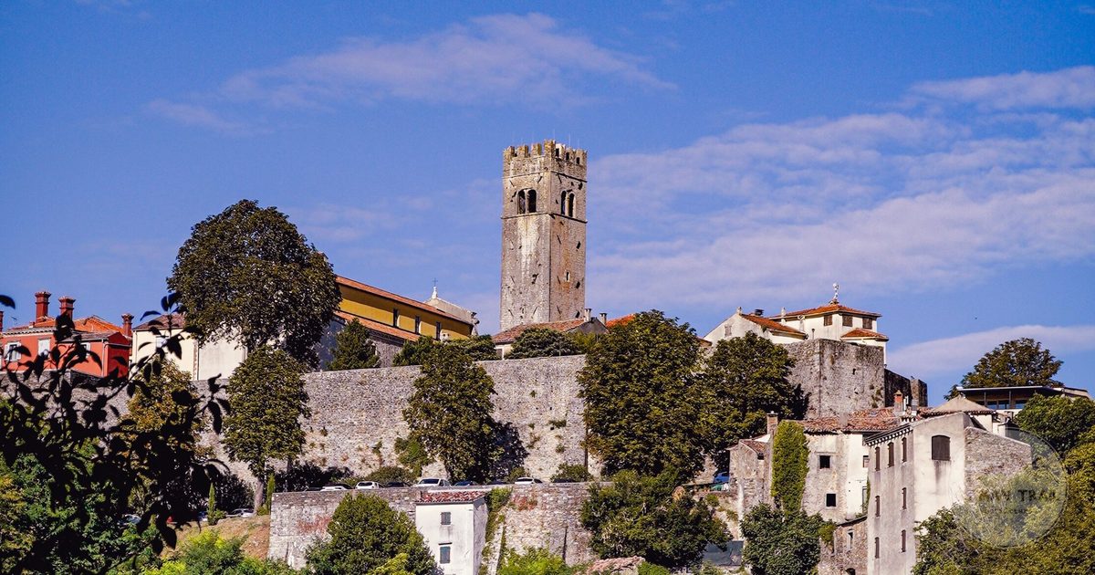 The hilltop town of Motovun in inland Istria, Croatia