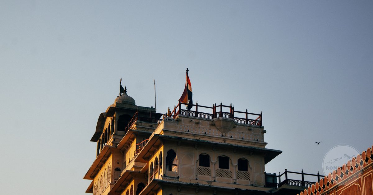 Jaipur's Rajput architecture in golden light, Rajasthan India