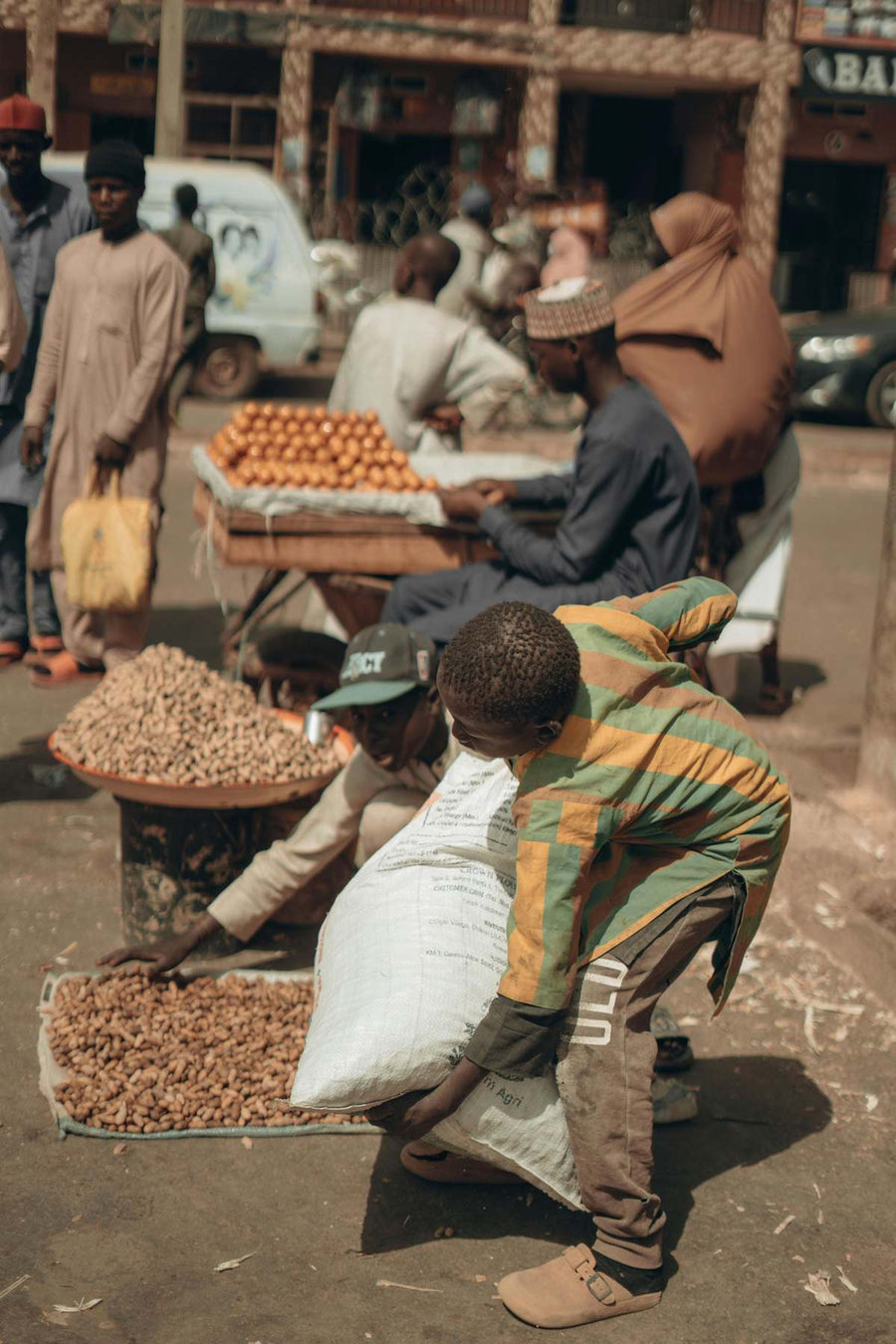 Street market in downtown Amman Jordan