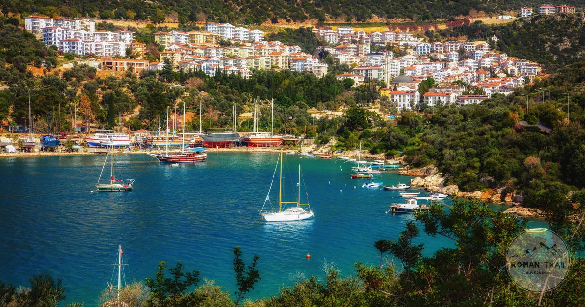 Yachts in the harbour at Kas on the Mediterranean coast of Turkey