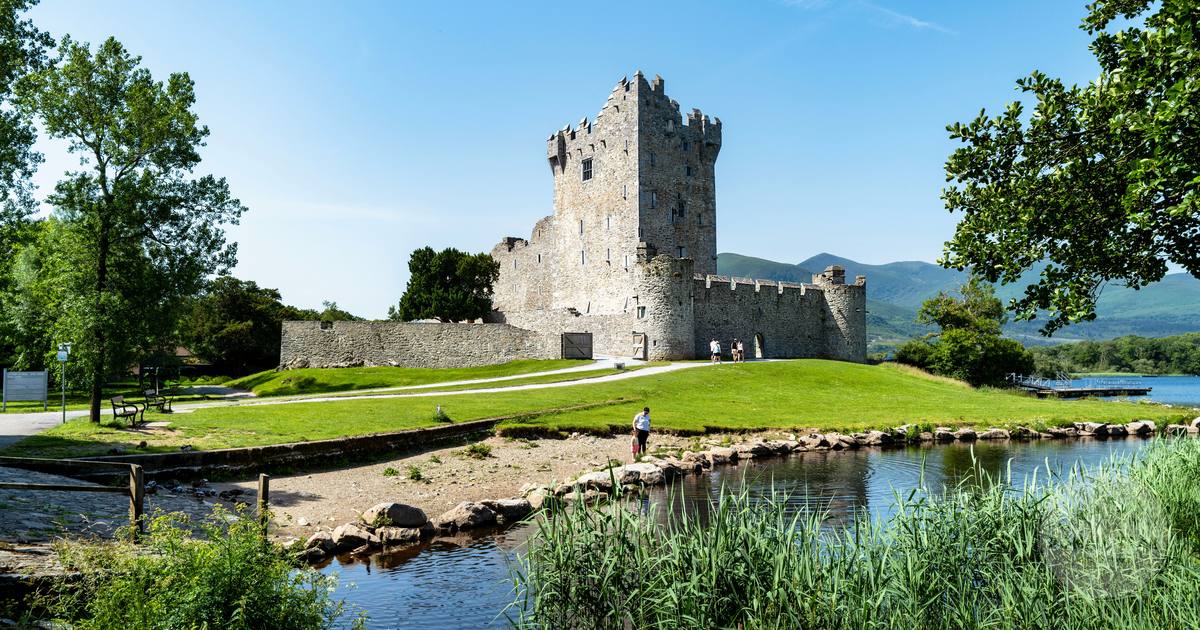 Ross Castle on the lakeshore at Killarney, Ireland