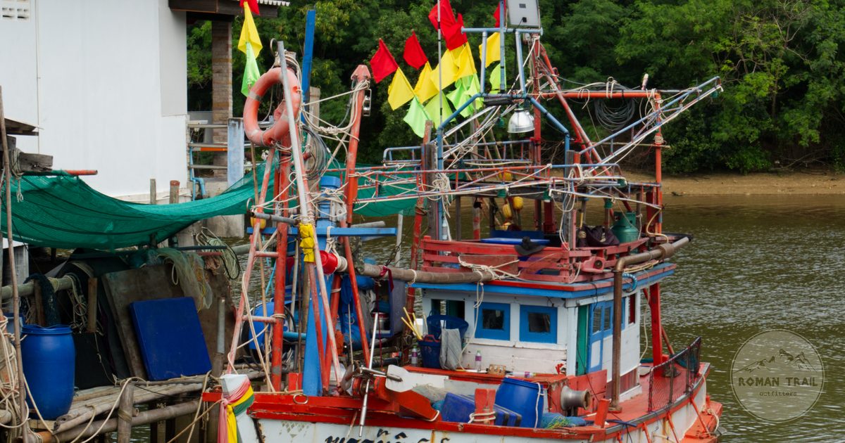 A fishing boat in Rayong harbour, Thailand
