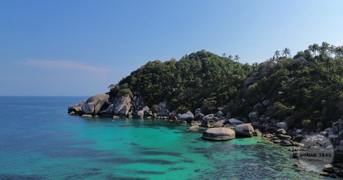 The turquoise water of Shark Bay on Ko Tao, Thailand