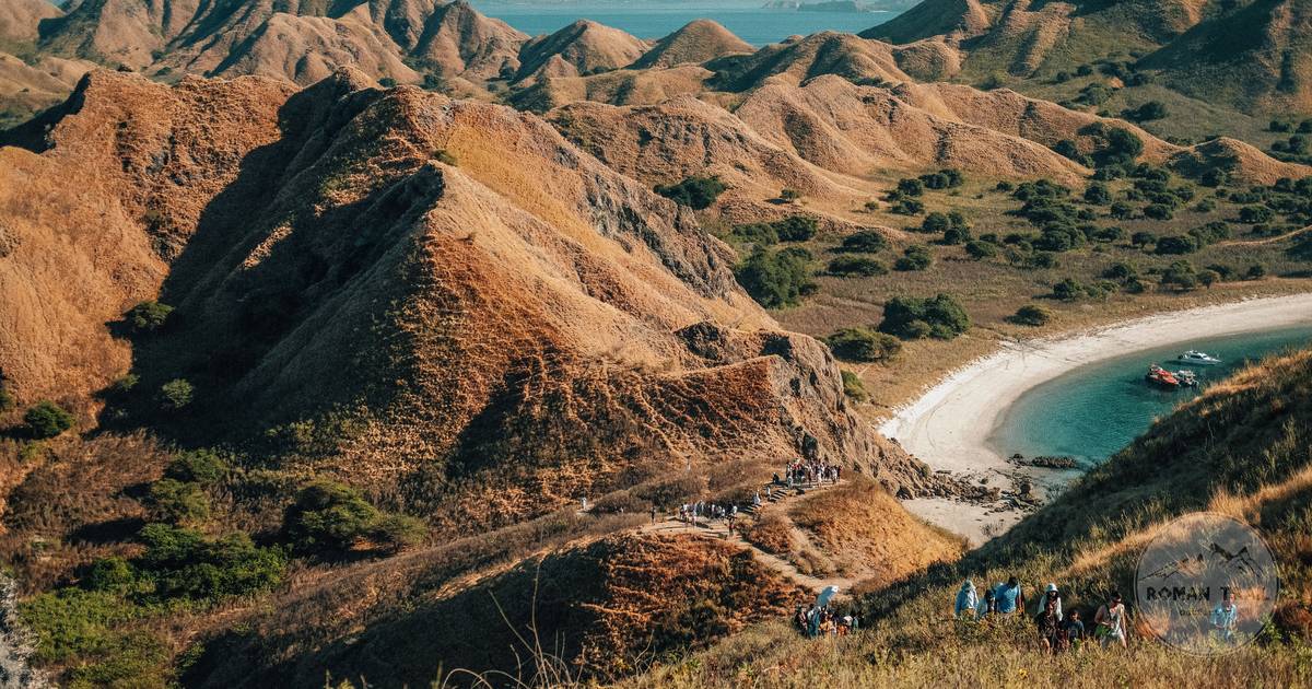 The curved bays and ridges of Padar Island in Komodo National Park, Komodo packing list for women by Roman Trail Outfitters