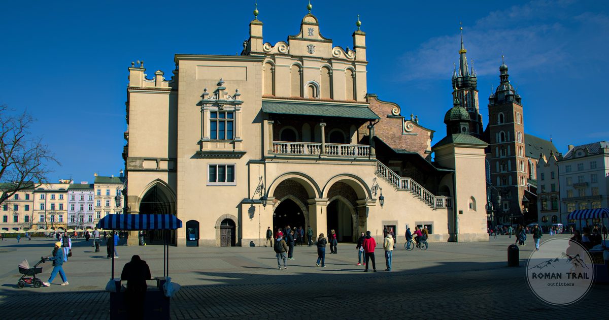 The Main Market Square and its architecture in Krakow, Poland