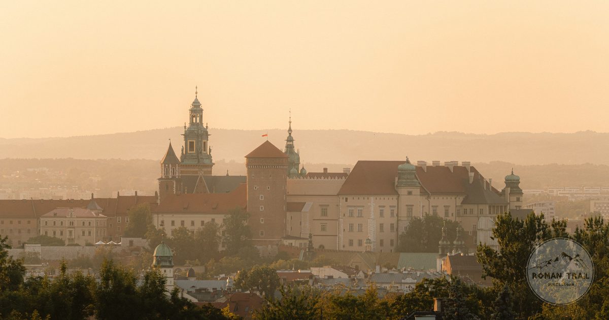 Wawel Castle above Krakow at golden hour, Krakow travel guide for women by Roman Trail Outfitters