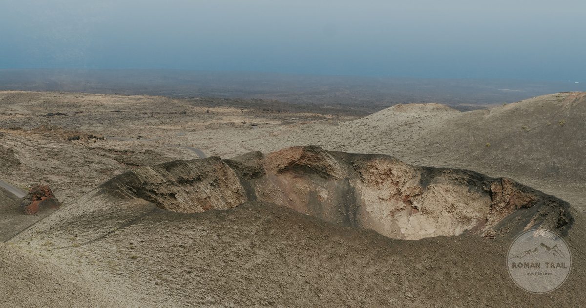 A volcanic crater in Lanzarote, Canary Islands, Spain