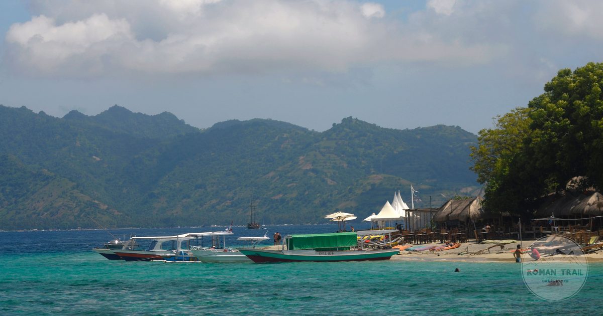 Boats on a beach in West Nusa Tenggara, Indonesia