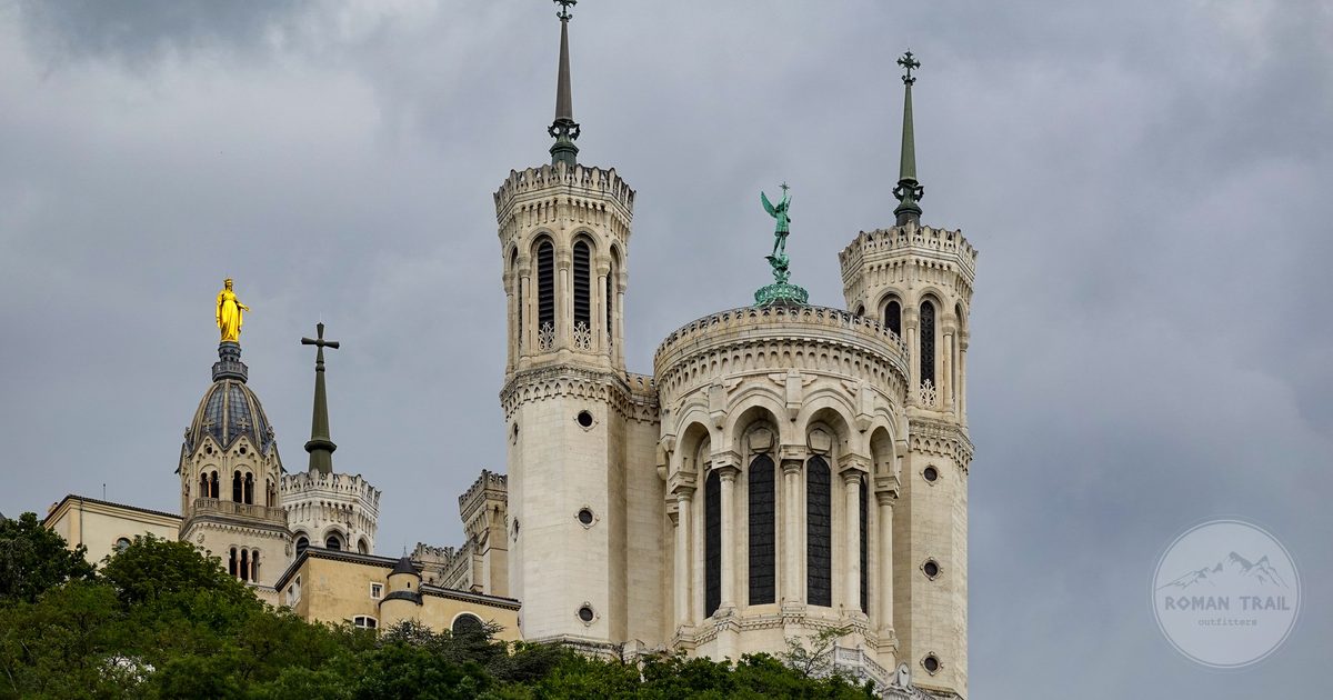 The Basilica of Notre-Dame de Fourviere above Lyon, France