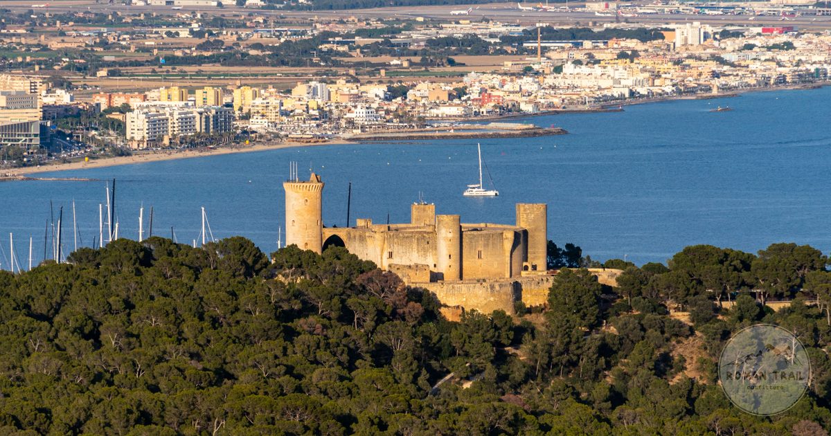 Bellver Castle above the harbour of Palma de Mallorca, Spain