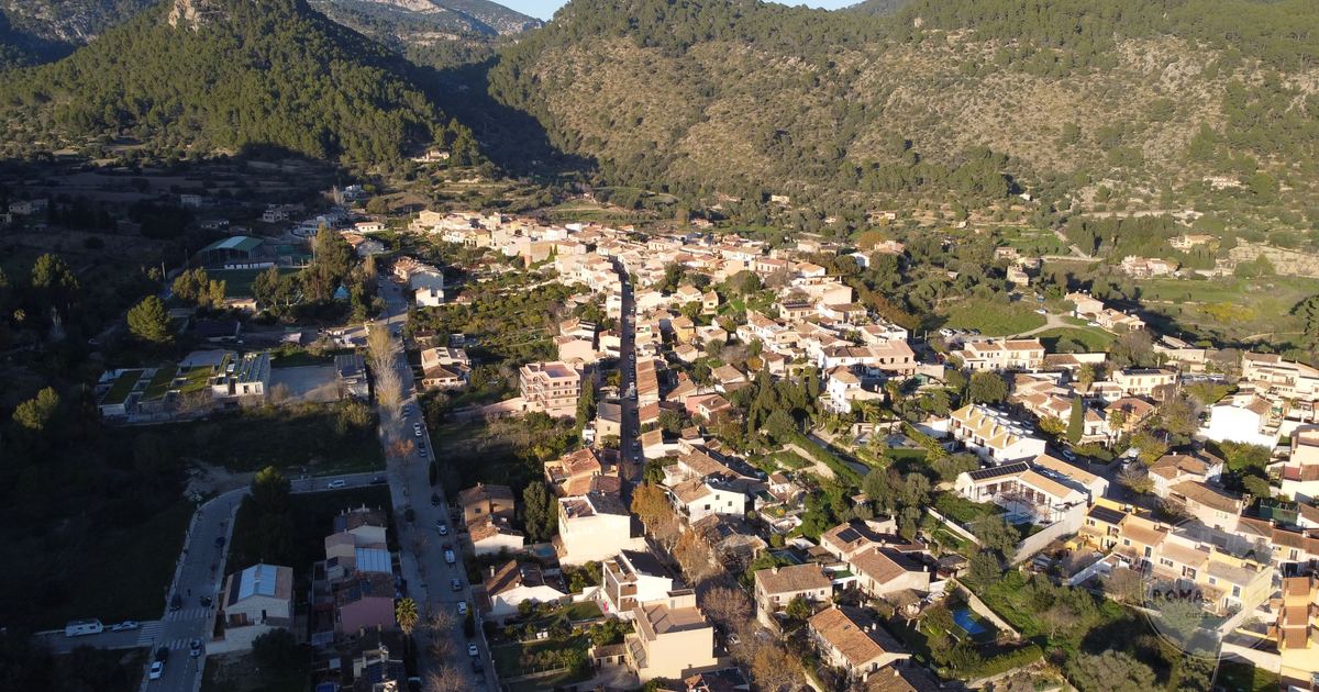 Puigpunyent village in the Tramuntana mountains of Mallorca, Spain