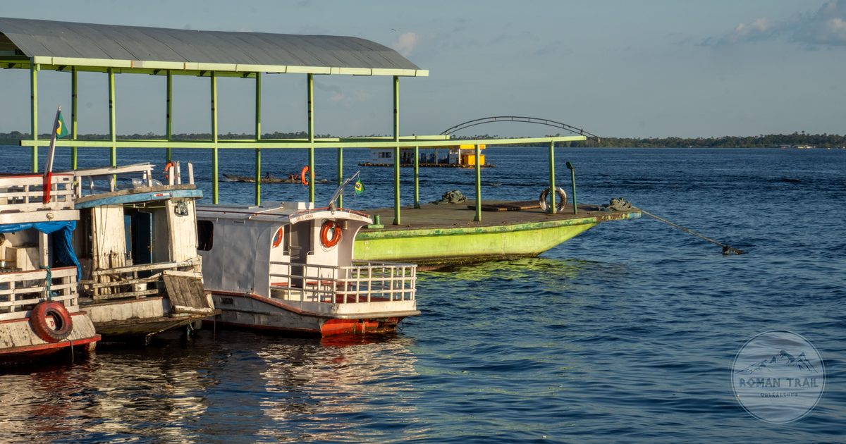 Riverboats at the dock on the Rio Negro at Manaus, Brazil