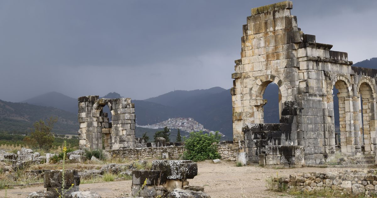 The Roman ruins of Volubilis near Meknes, Morocco
