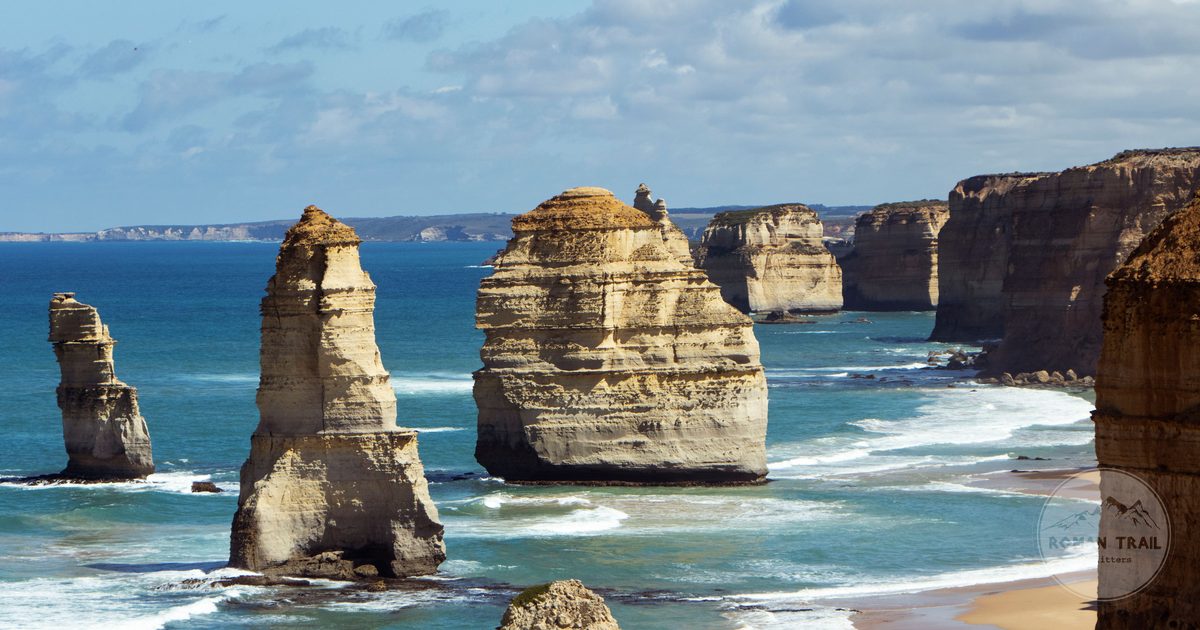 Limestone stacks of the Twelve Apostles on the Great Ocean Road