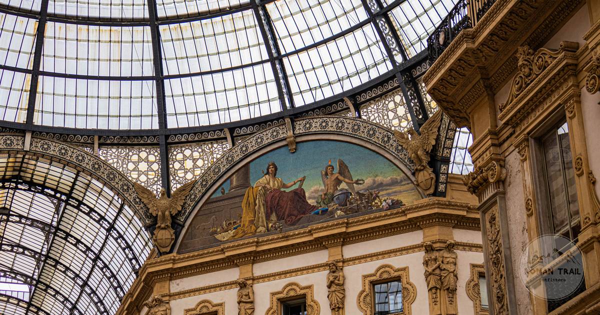 The arcade of the Galleria Vittorio Emanuele II, Milan, Italy