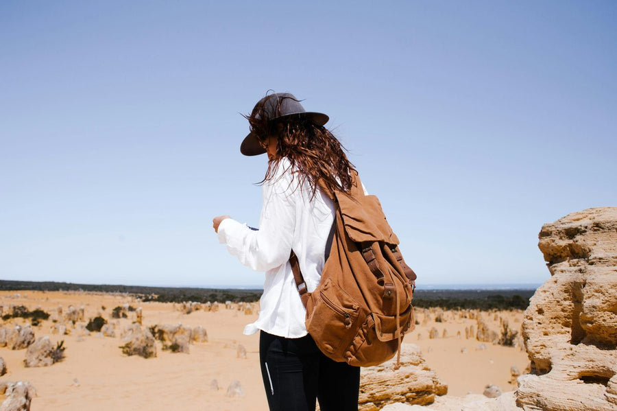 Modest hiking outfit for women in Jordan, practical, covered, and trail-ready