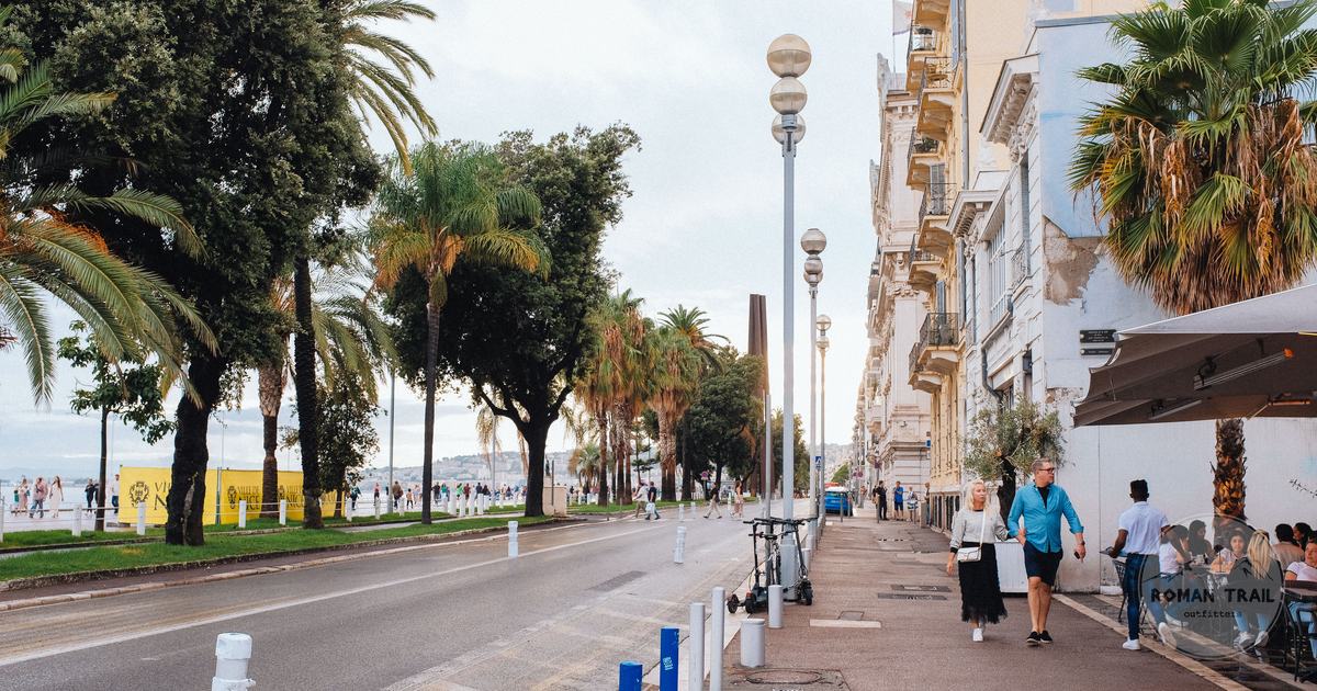 A sunny day on the Promenade des Anglais in Nice, France