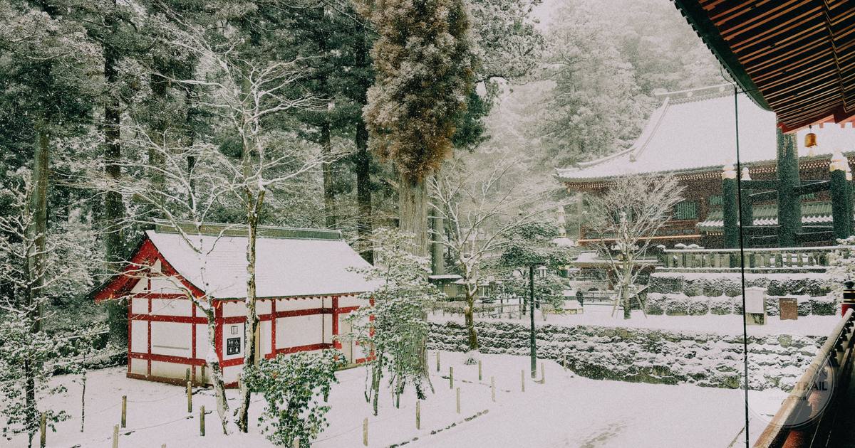 Nikko Toshogu Shrine under snow in winter, Japan