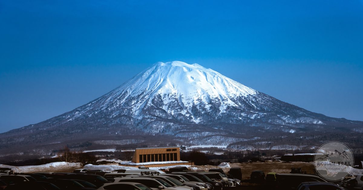 Snowcapped Mount Yotei above Niseko under a clear sky, Hokkaido, Japan