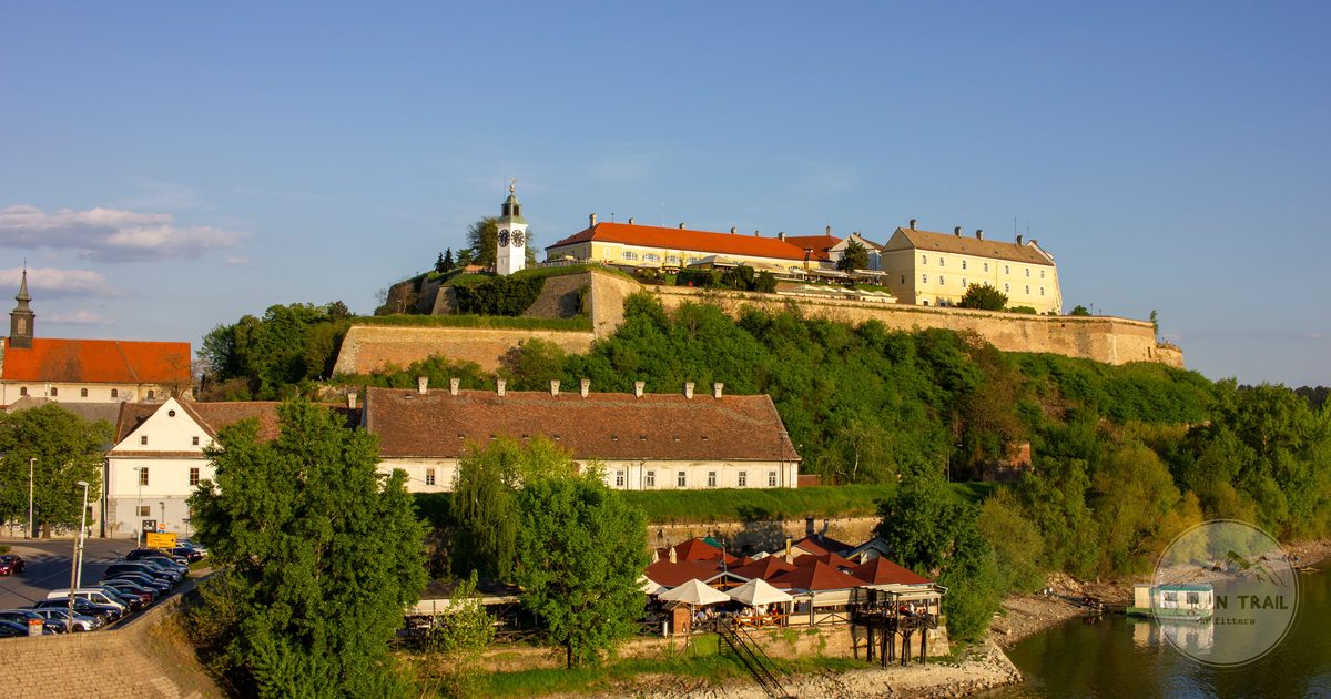Petrovaradin Fortress beside the Danube in Serbia in warm light
