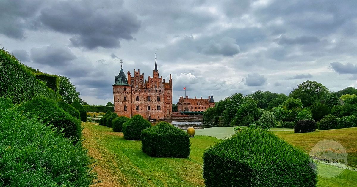 Egeskov Castle and its gardens on the island of Funen, Denmark