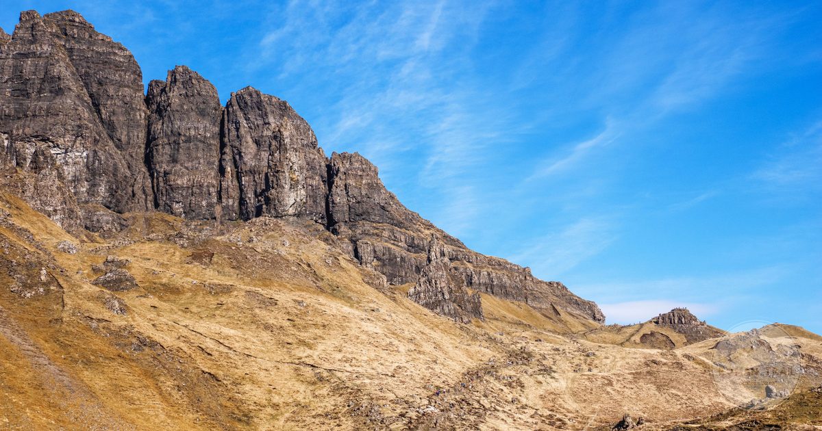 The Old Man of Storr rock pinnacle on the Isle of Skye, Scotland