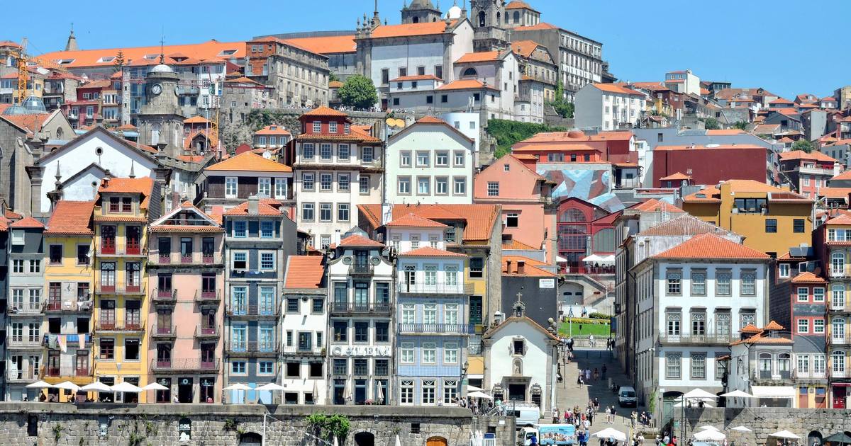 The Ribeira district along the Douro river in Porto, Portugal