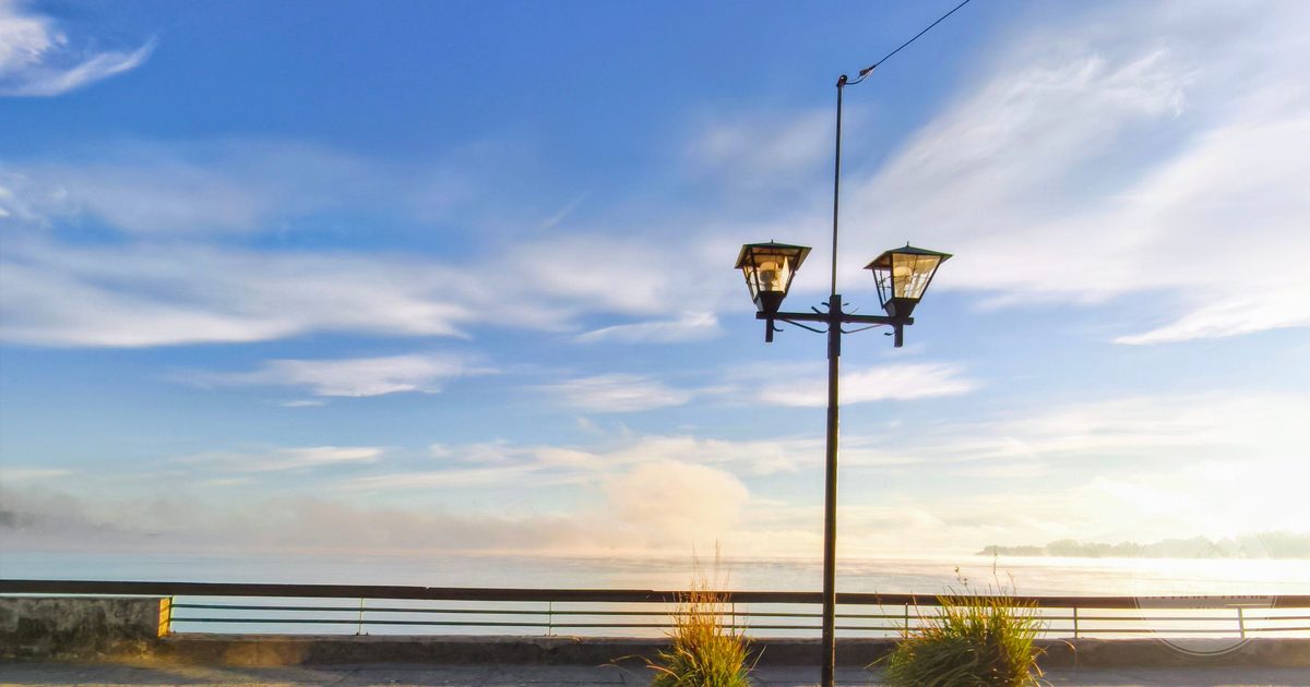 The lakeside front at Puerto Varas on Lake Llanquihue, Chile