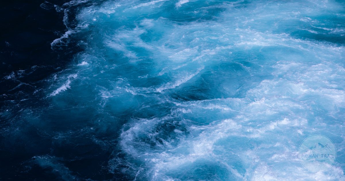 Turquoise rapids on the Petrohue river in Los Lagos, Chile