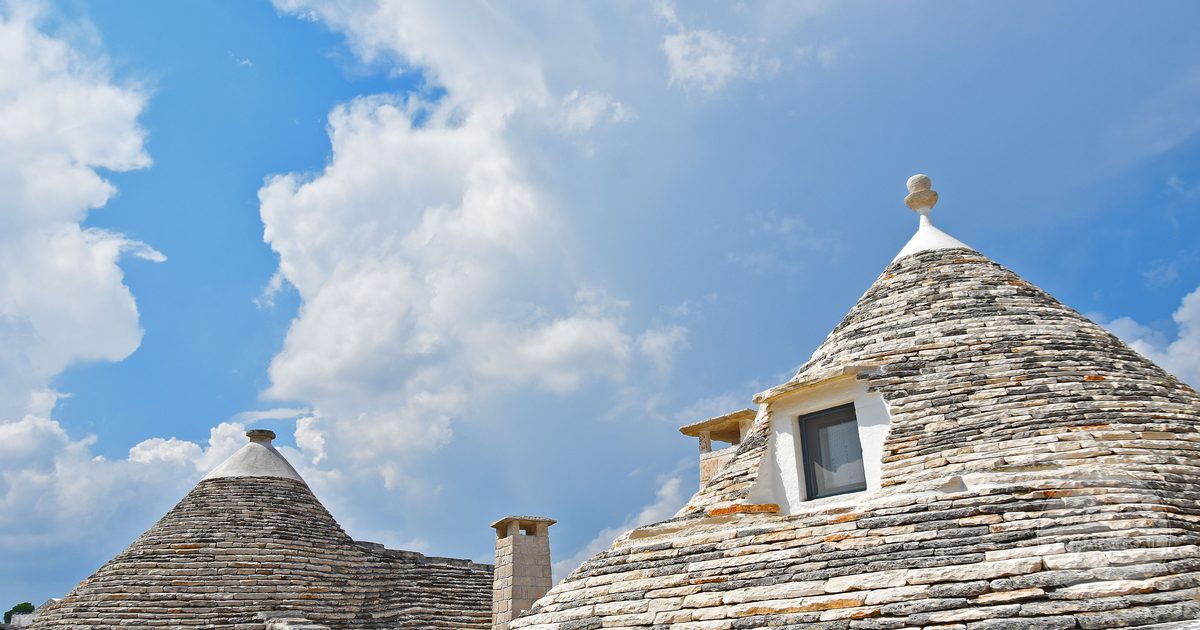 Traditional trulli houses in the Puglia countryside, Italy