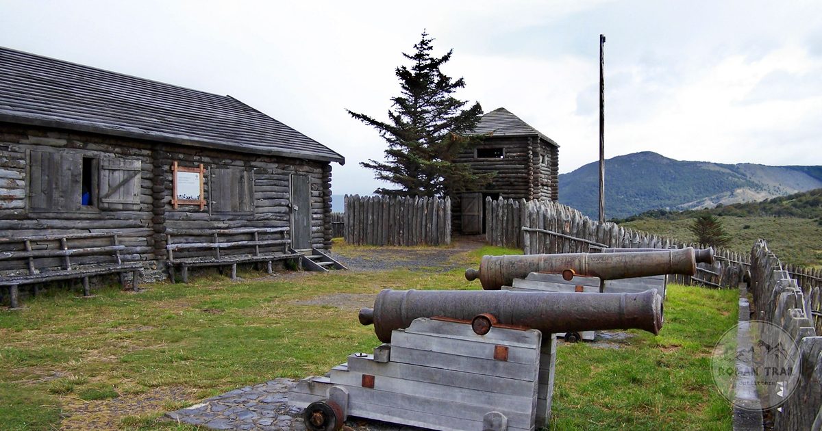 Cannons at the historic Fuerte Bulnes fort in Magallanes, Chile
