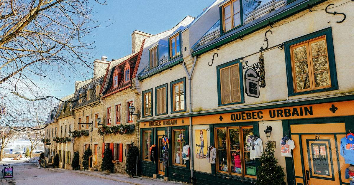 Rue du Petit-Champlain in winter, Quebec City, Canada