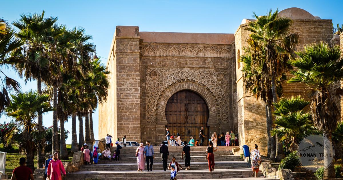 The Bab Oudaia gate in Rabat on a sunny day, Rabat packing list for women by Roman Trail Outfitters