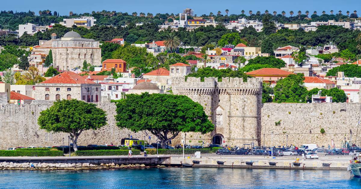 The medieval fortress at Rhodes, Greece