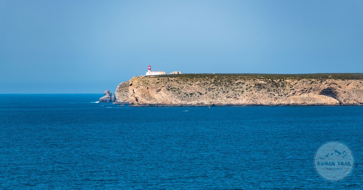 Lighthouse on the cliffs at Sagres, the southwest tip of Portugal