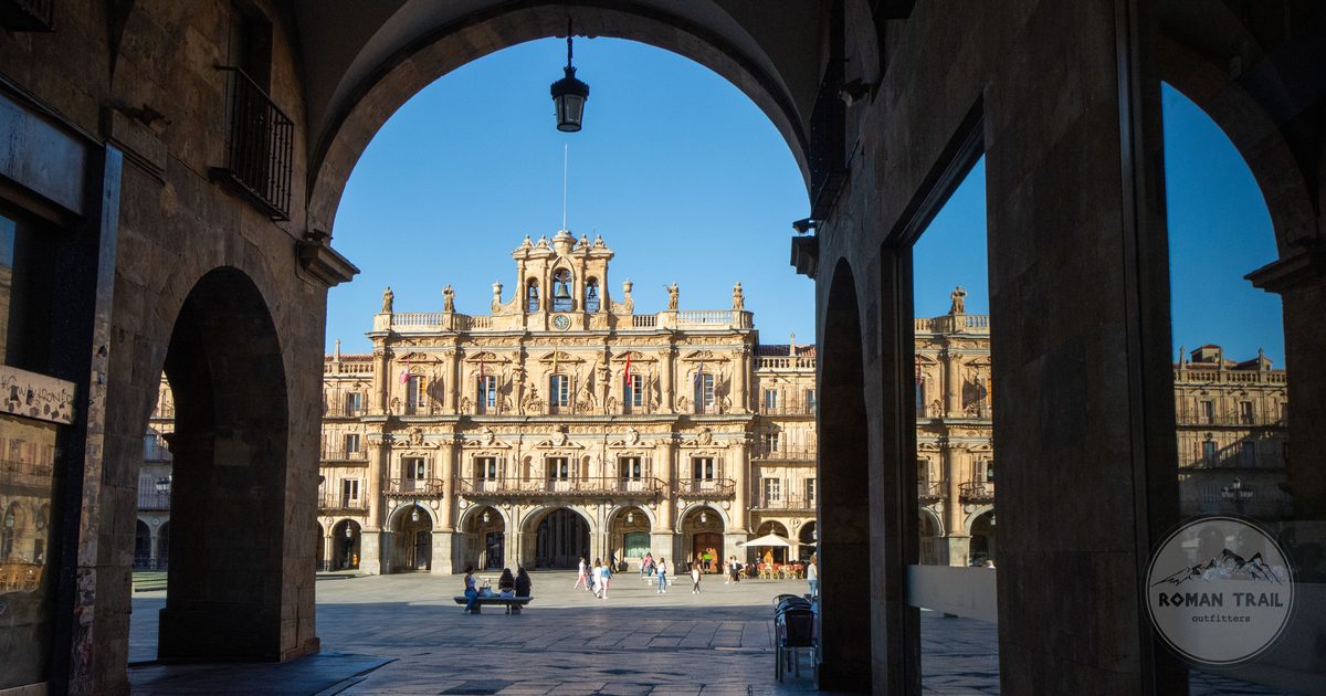 The arcades of the Plaza Mayor at Salamanca, Spain