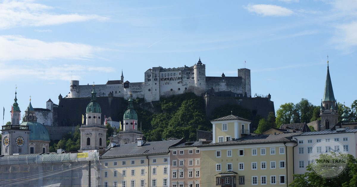 Hohensalzburg Fortress above the old town of Salzburg, Austria