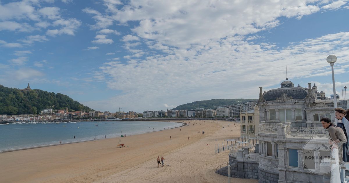 La Concha beach with classic architecture, San Sebastian, Spain