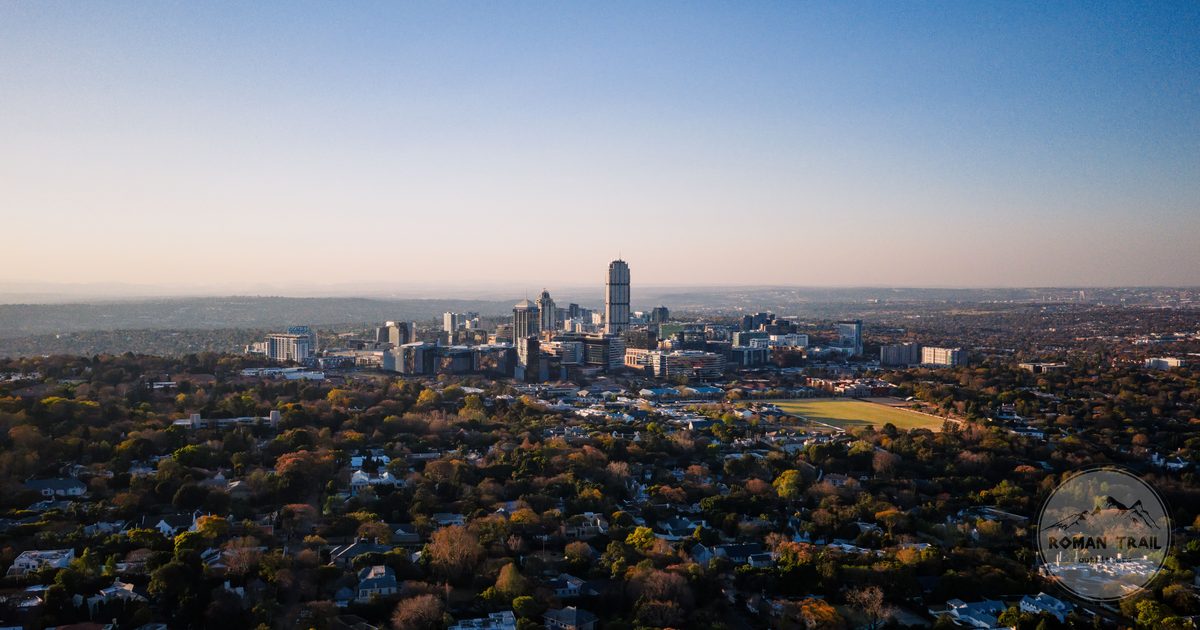 Aerial view of the Sandton skyline in Johannesburg, South Africa
