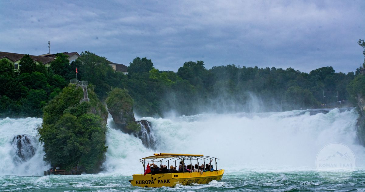 A boat ride at the foot of the Rhine Falls, Switzerland