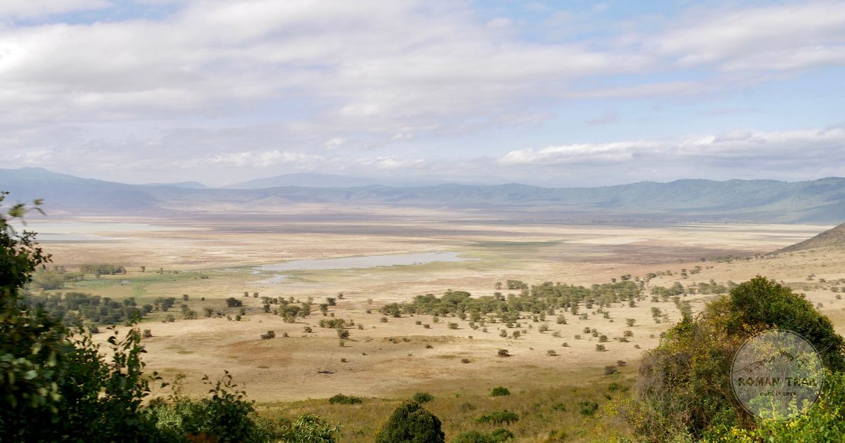 Panoramic view of the Ngorongoro Crater, Tanzania