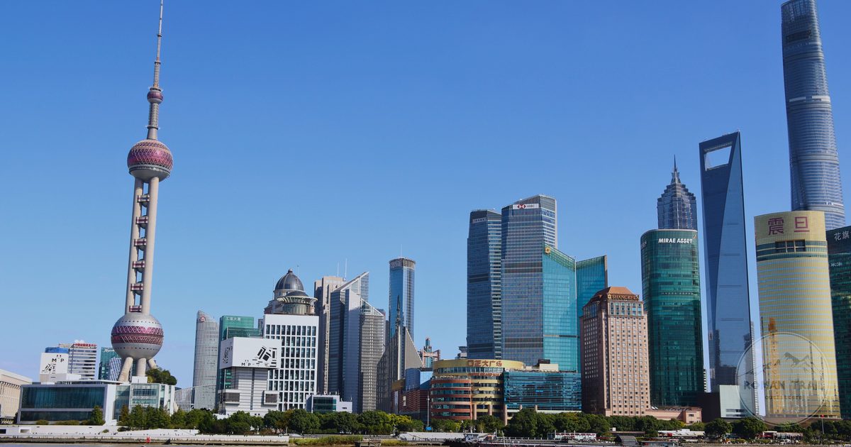The Shanghai skyline with the Oriental Pearl Tower, China