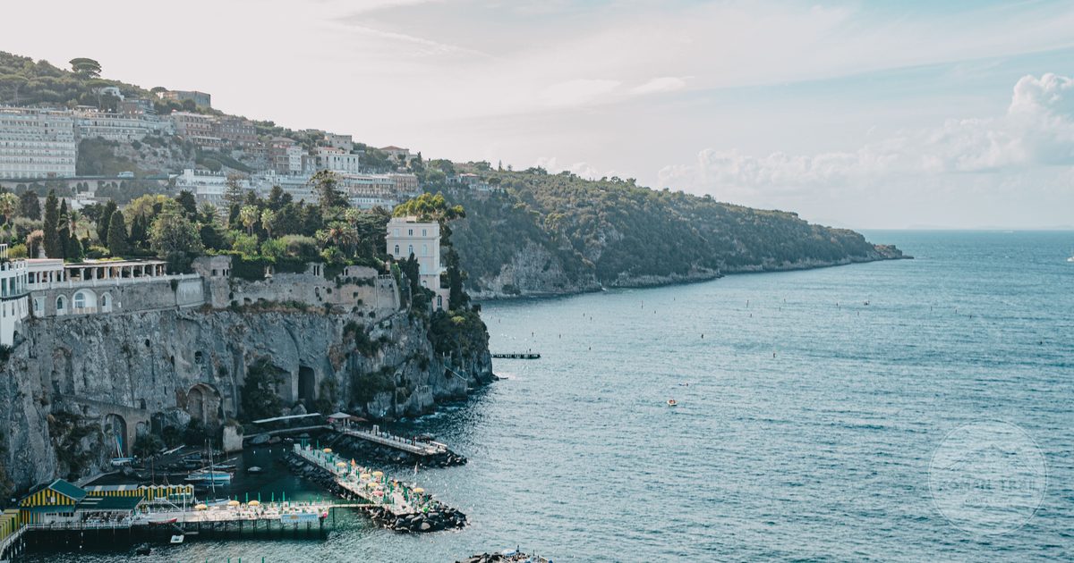 The cliffs of Sorrento above the Tyrrhenian Sea, Italy