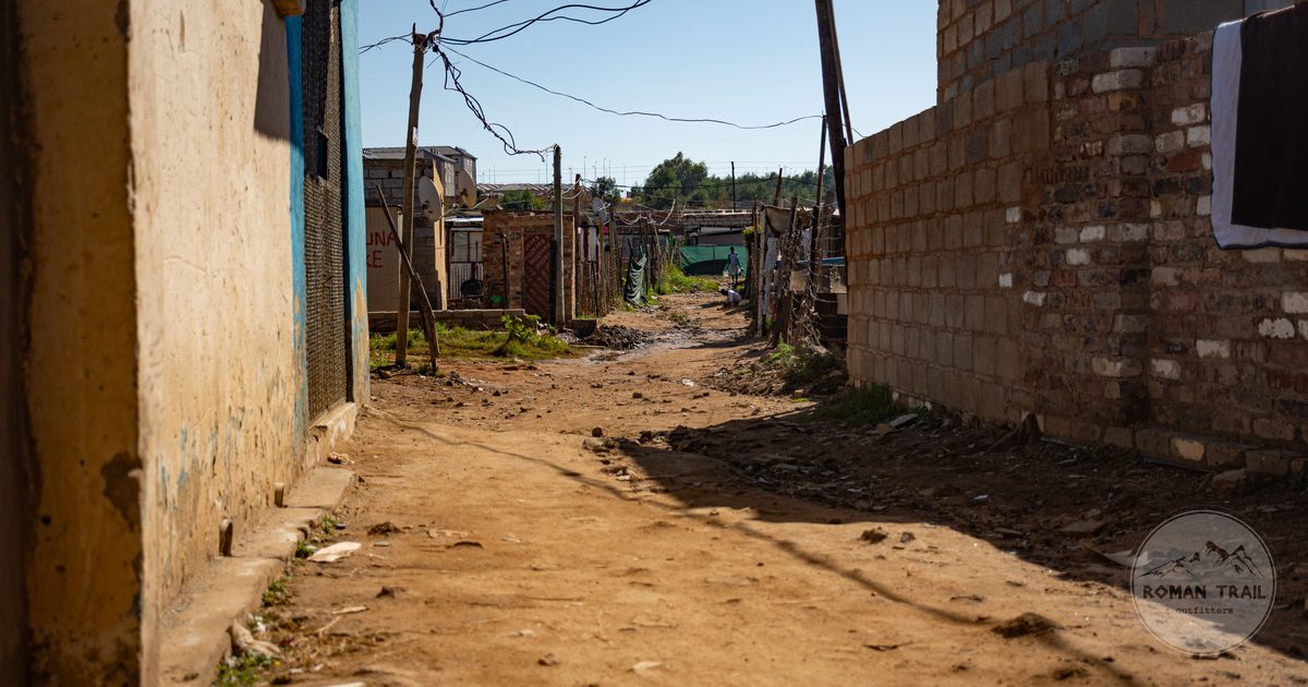 Residential street in a Johannesburg township, South Africa