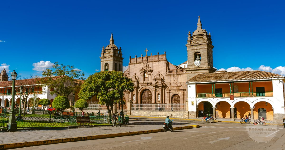 Colonial architecture on the main square of Sucre, Bolivia