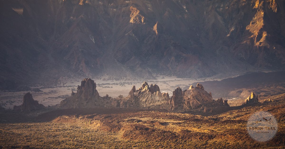 Volcanic rock formations at sunset in Tenerife, Canary Islands