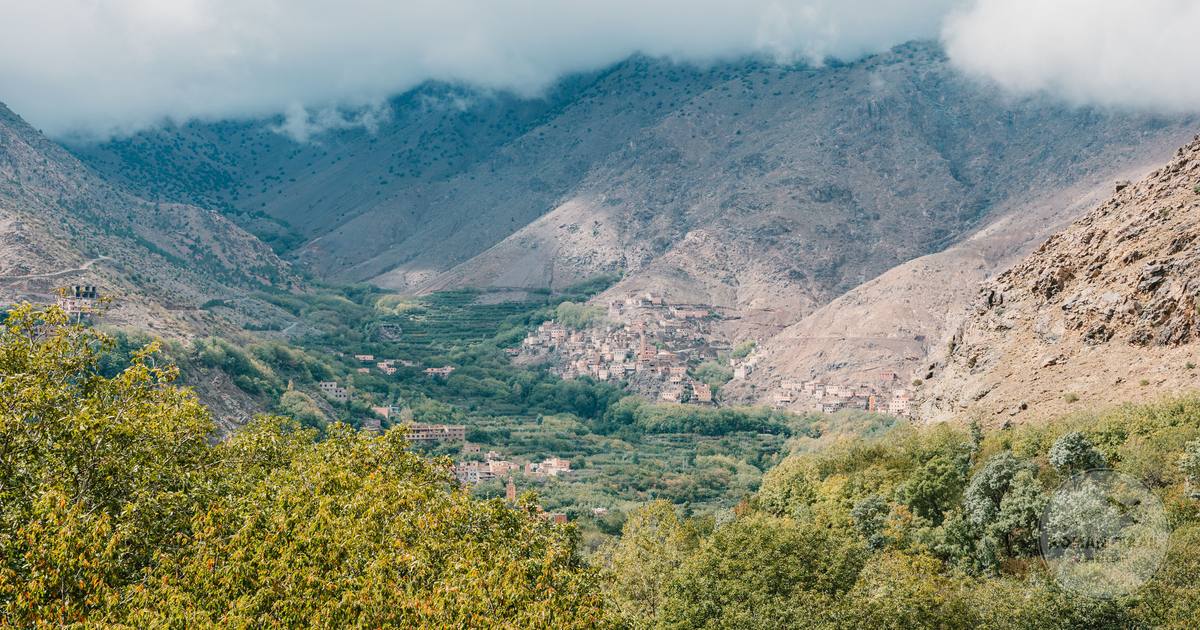 The Toubkal valley in the High Atlas mountains, Morocco
