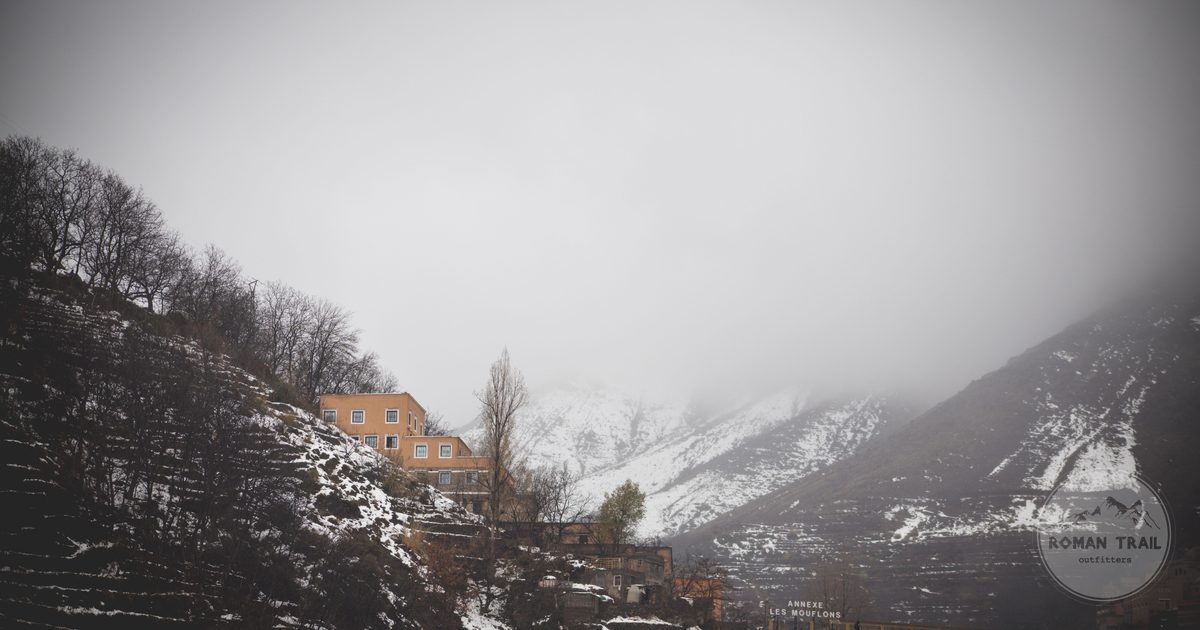 Winter in Imlil, the Toubkal trailhead village in the Atlas, Morocco